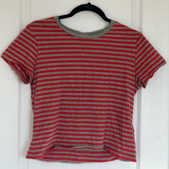 Levi's Red & Grey Striped T-Shirt, M - Picture 1 of 2